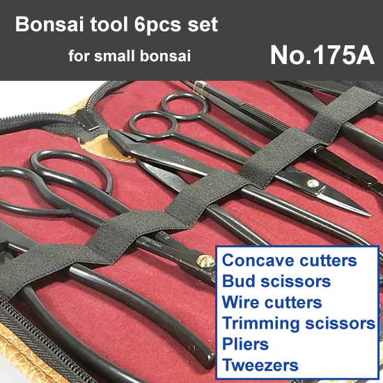 Bonsai tool 6pcs set for small bonsai (No.6B, No.35A, No.22A, No.32, No.50A, No.58)  No.175A