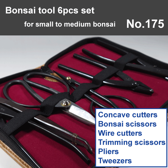 Bonsai tool 6pcs set (No.3A, No.40E, No.511, No.64G, No.35A, No.48A )   No.175