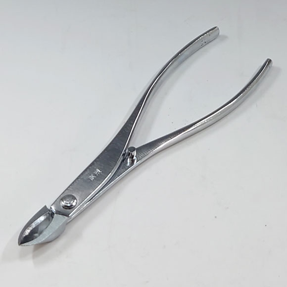 Bonsai Concave (Branch) cutter "Chromium plating "  "Narrow" (KANESHIN) "Length 180mm  No.6BX